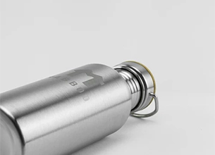 stainless steel water bottle brushed